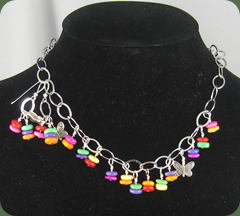 butterfly necklace multi