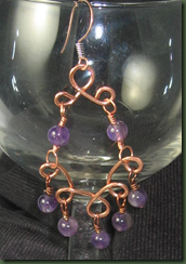 earrings chandelier amethyst